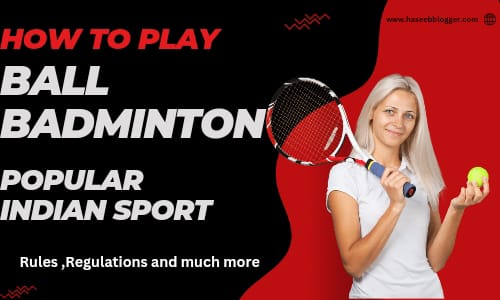 ball badminton rules and regulations and court details.